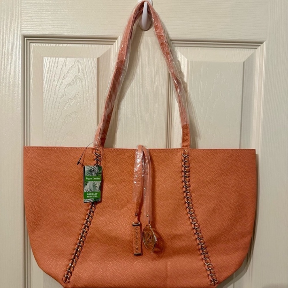 NWT Badgley Mischka Vegan Leather Tote Bag